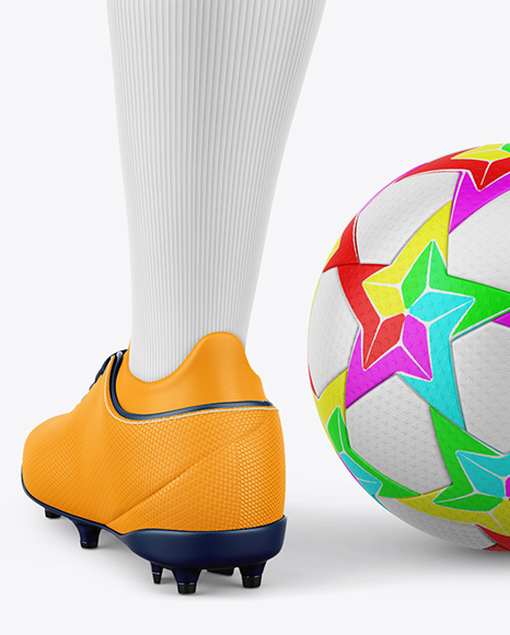 Training Short Sleeve Full Soccer Kit Mockup - Back View