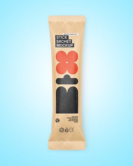 Kraft Stick Sachet Mockup
