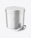 Metallic Bucket W/ Measuring Spoon Mockup