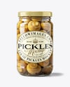 Glass Jar with Champignons Mockup