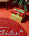 Round Carpet Next to Christmas Tree Mockup