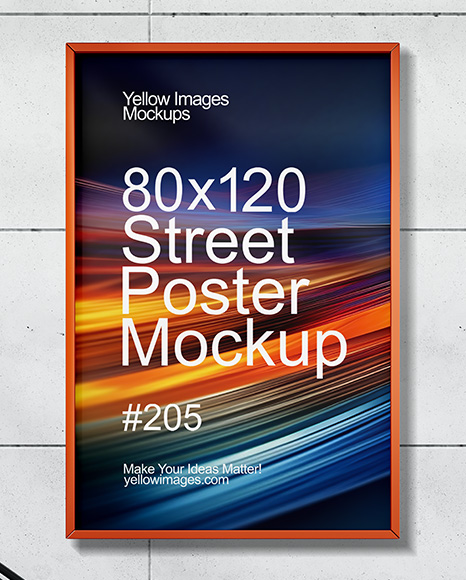 Framed Poster on a Wall Mockup