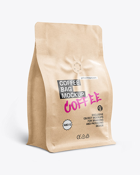 Kraft Paper Coffee Bag Mockup