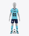 Kids V-Neck Sports full Kit Mockup - Front View