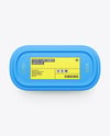 Matte Plastic Container in Paper Sleeve Mockup