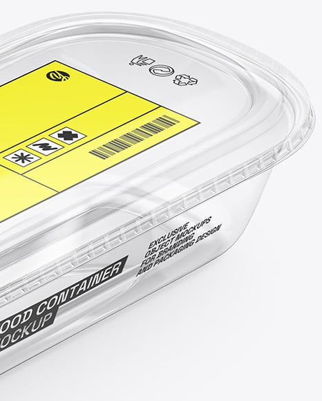 Clear Plastic Food Container Mockup