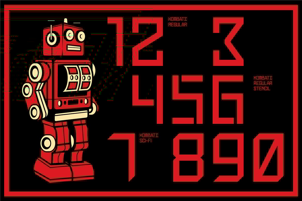 Kombate – Sci-Fi Propaganda Display Font