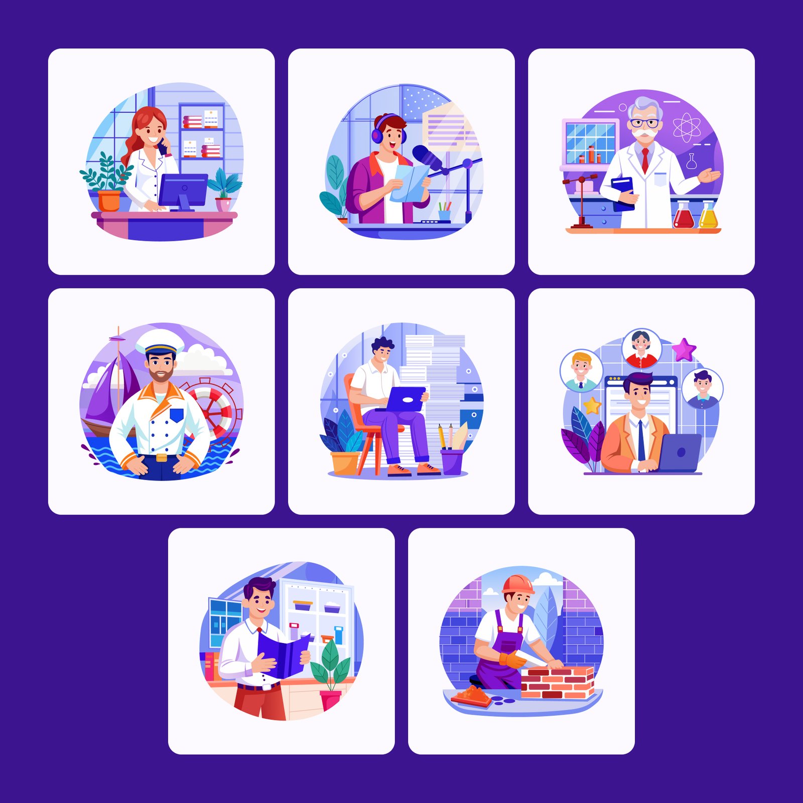 Job Illustrations Art Set