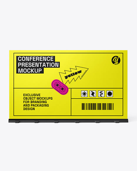 Conference Presentation Backdrop Mockup - Press Wall Banner mockups