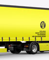 Semi Trailer Truck Mockup - Back Half Side View