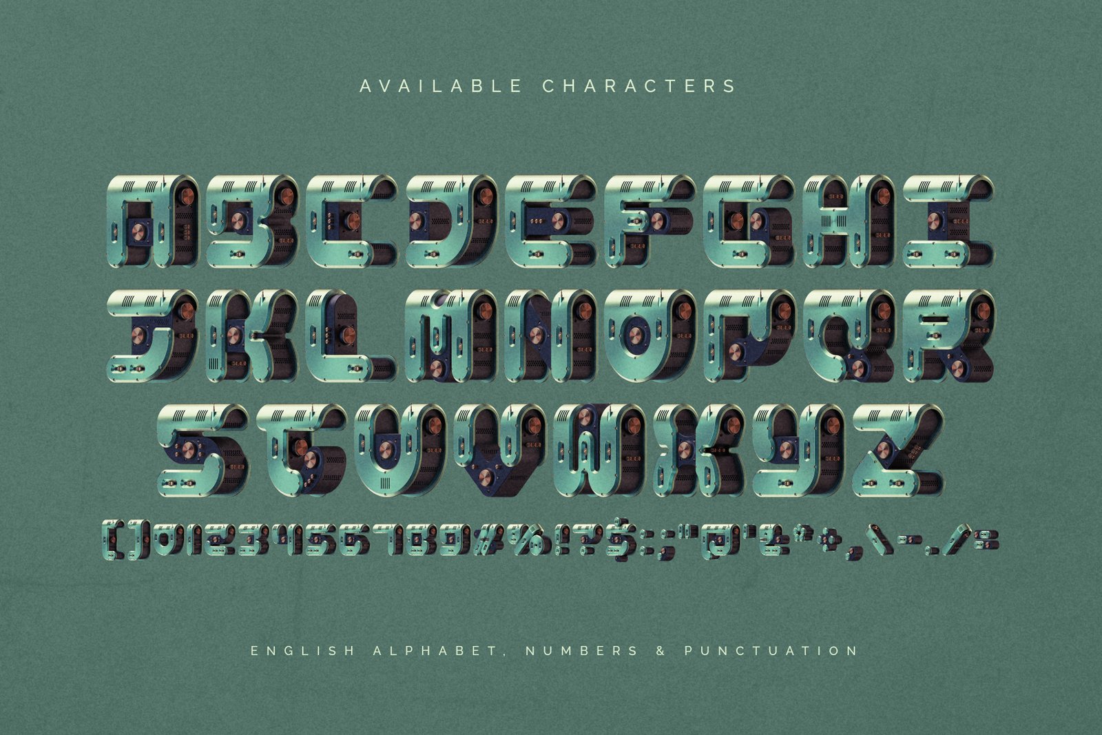 Retro Radio - Color Bitmap Font