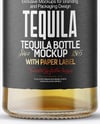 Golden Tequila Bottle Mockup