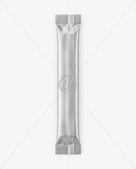 Matte Metallic Stick Sachet Mockup