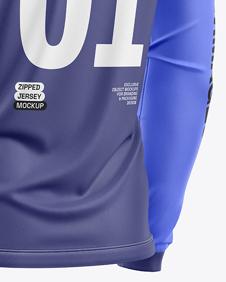 Jersey Mockup - Back Half Side View