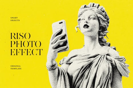 Grainy Risographic Photo Effect - Add-Ons