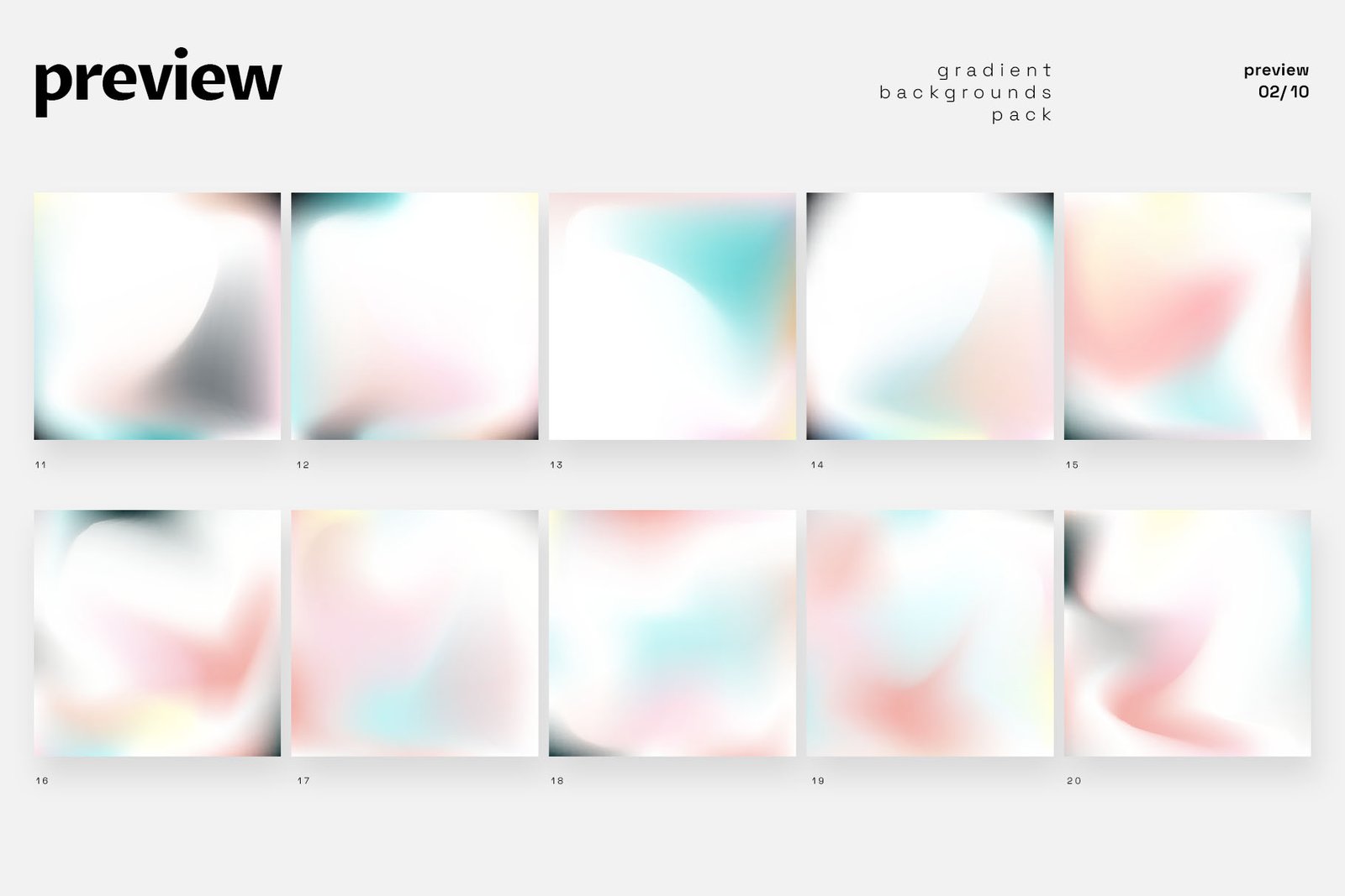 100 Vector Gradients