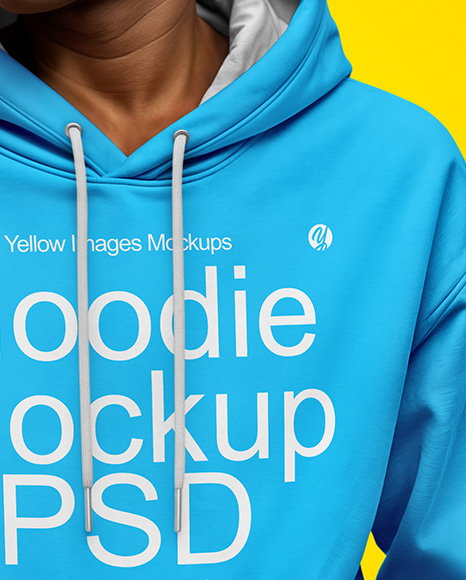 Black Man Wearing a Hoodie and Sunglasses Mockup