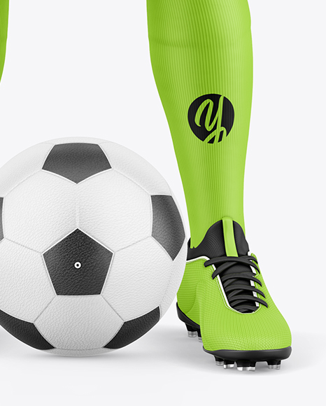 Kids V-Neck Sports full Kit Mockup - Front View
