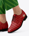 Derby Shoes on Woman's Legs Mockup