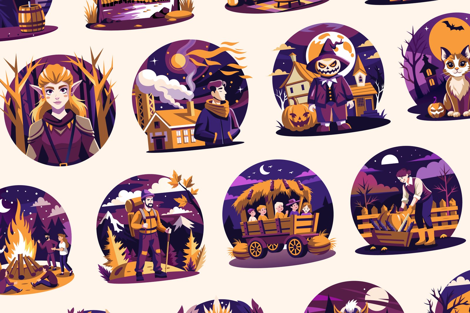 Animated Fall and Autumn Illustrations