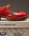 Mary Jane Shoe with Box Mockup
