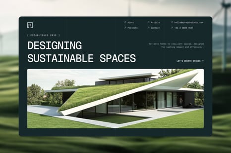 Arkaish – Sustainable Architecture Firm Website UI Figma Design