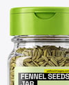 Clear Glass Jar with Fennel Seeds Mockup