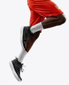 Afro-American Basketball Player Wearing Full Basketball Uniform Mockup
