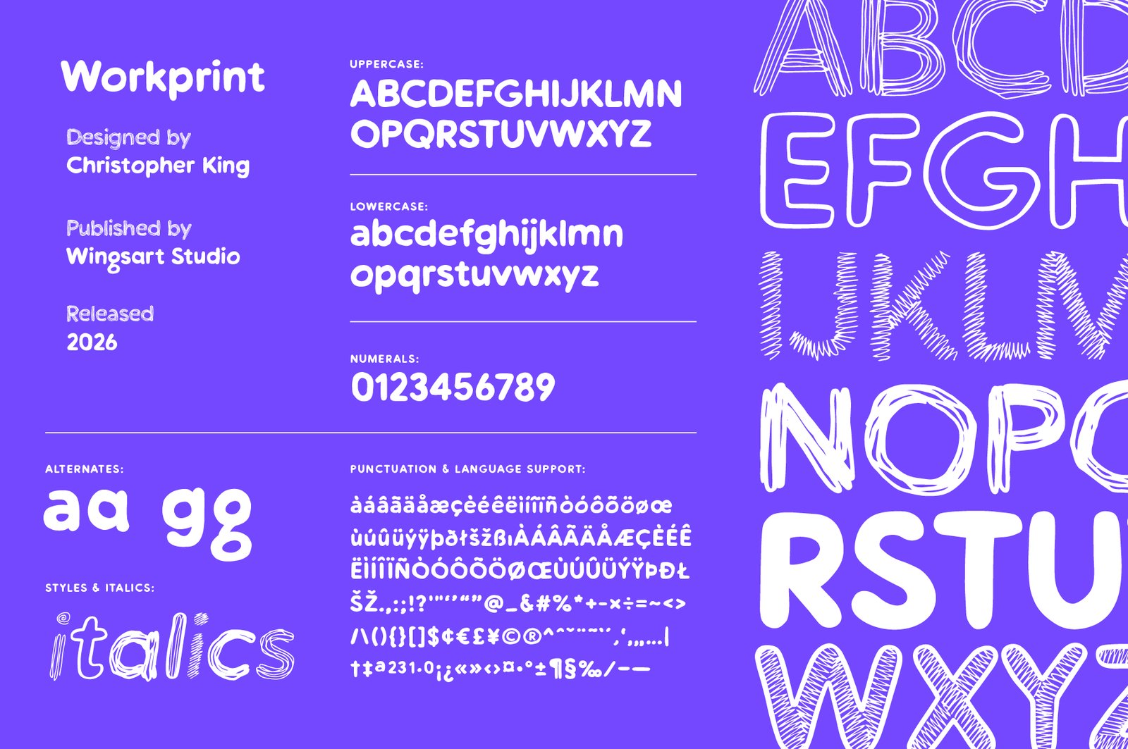Workprint – A Hand-drawn Sans Serif Font