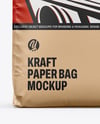Kraft Paper Bag Mockup - Front View