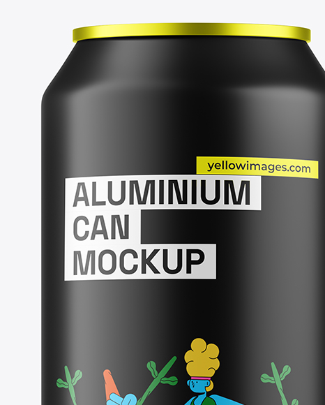 500ml Matte Aluminium Drink Can Mockup