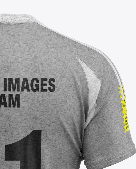 Heather T-Shirt Mockup - Back View