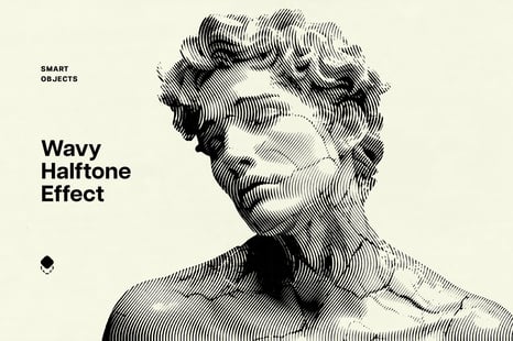 Wavy Halftone Photo Effect - Add-Ons