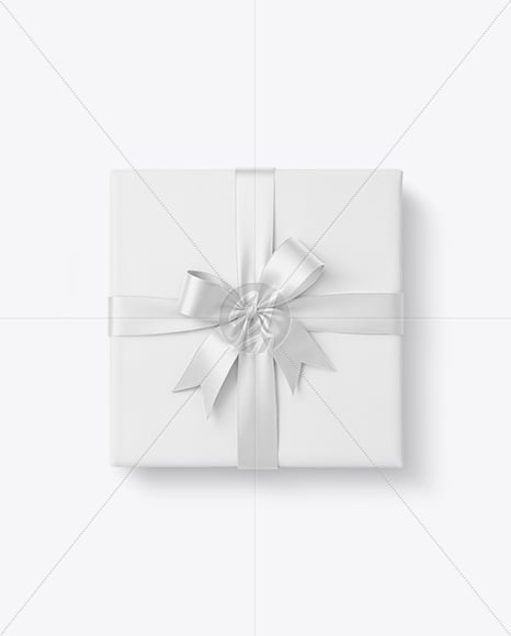 Gift Box With Bow Mockup