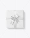 Gift Box With Bow Mockup