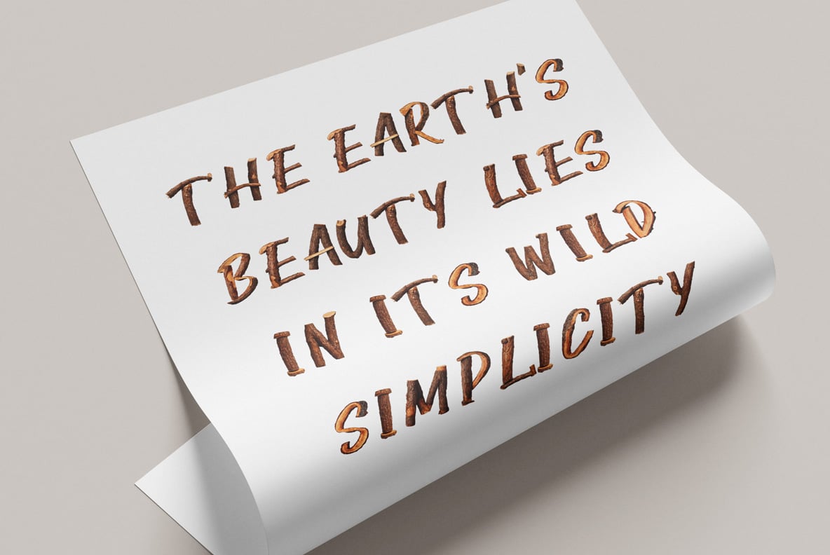 Wood Log Font