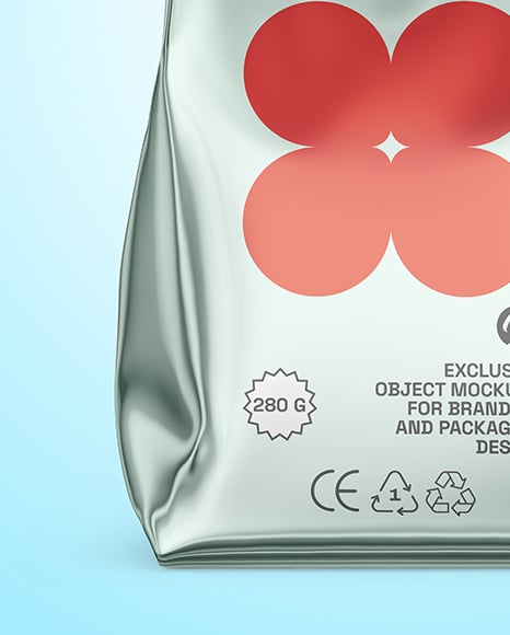Glossy Metallic Package Mockup