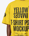 Black Man Wearing Oversize T-Shirt and Shorts Mockup