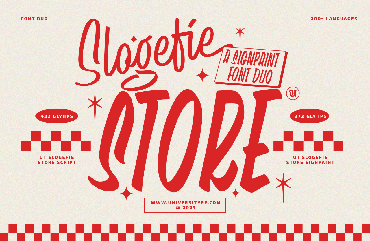 UT Slogefie Store- A Signpaint Font Duo