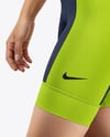 Woman Wearing Cycling Jersey and Bib Shorts Mockup