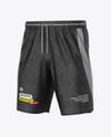 Heather Shorts Mockup - Half Side View