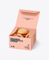 Opened Box With Macarons Mockup