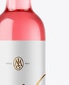 Clear Glass Pink Wine Bottle Mockup