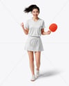 Woman Wearing Table Tennis Uniform Mockup