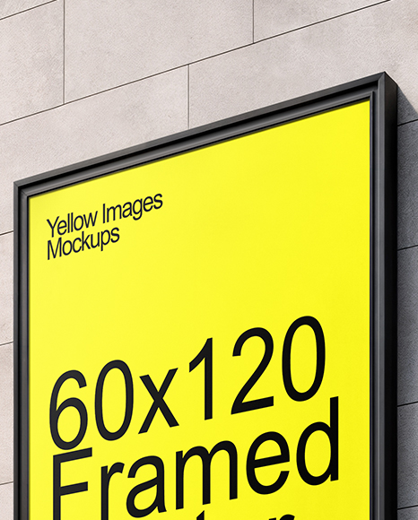 Framed Poster on a Wall Mockup