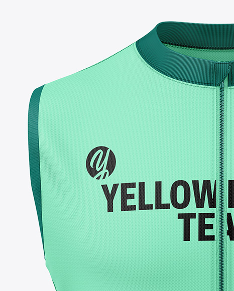 Men's Sleeveless Cycling Jersey Mockup