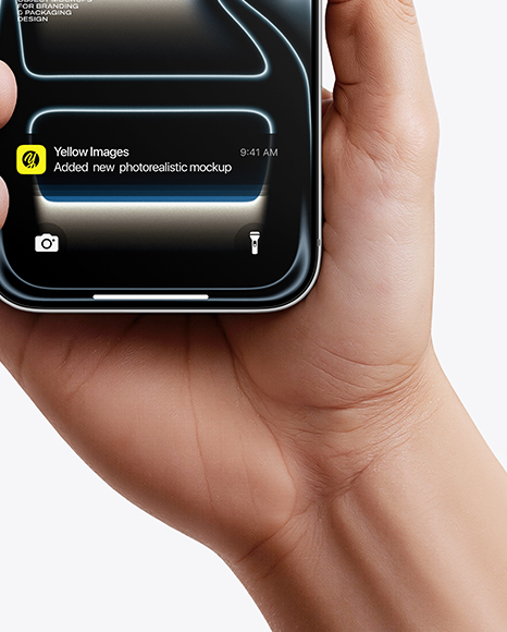 iPhone 17 Pro Max Silver in a Hand Mockup