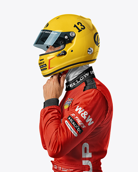 Man Wearing Racing Kit Mockup - Ui+Kits+-+sitiomax.net