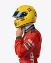 Man Wearing Racing Kit Mockup
