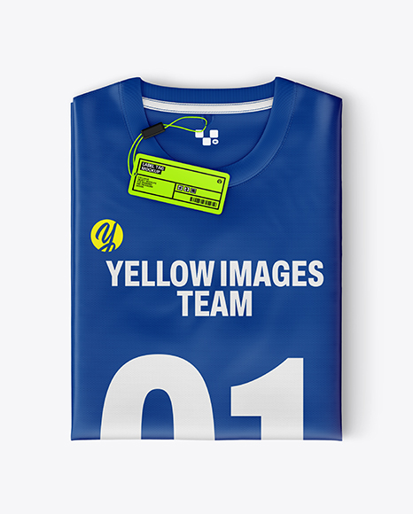 Folded Jersey Shirt Mockup - Jersey t shirt mockup